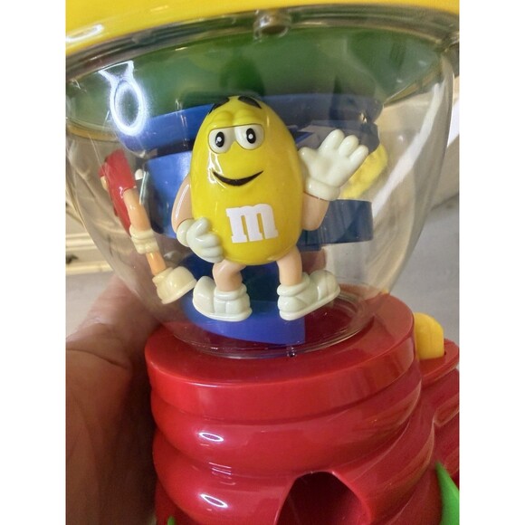 M&M's Collectible Spinning Candy Dispenser & Blue M&M Plush Drummer Lot of 2 - Picture 9 of 15